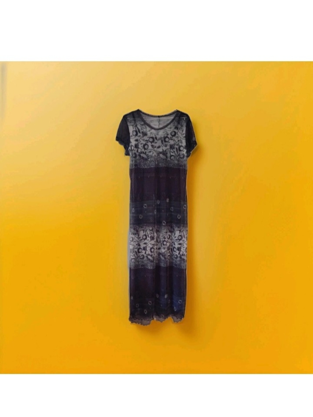 Vintage Molly Mallory Maxi Mesh 2 Piece Dress 2000s Y2K Size Medium